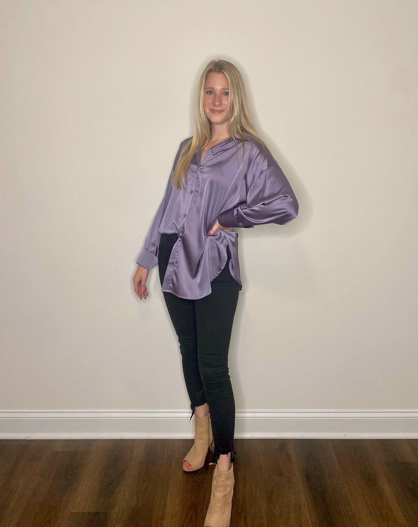 Bellflower Oversized Satin Top