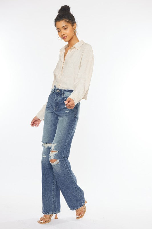 Camp Distressed Nineties Flare Jeans