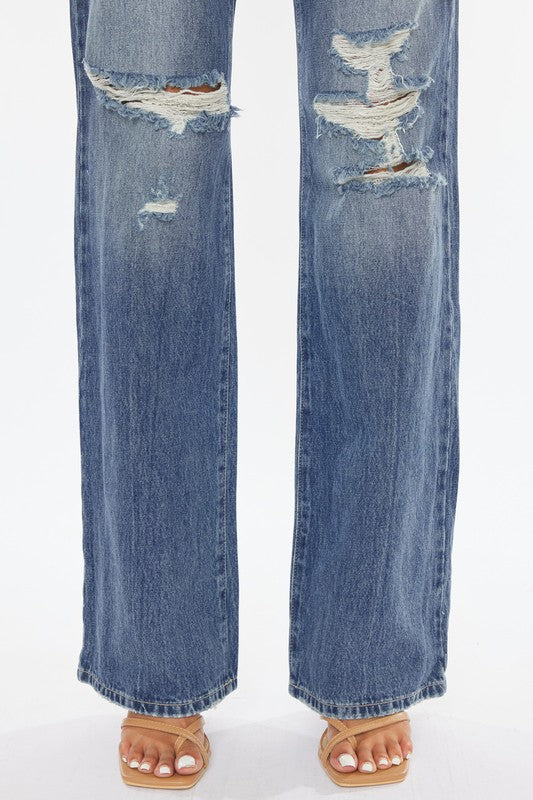 Camp Distressed Nineties Flare Jeans