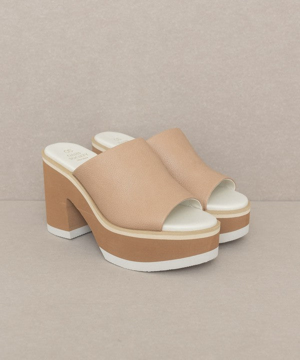 Maren Layered Platform Heel Slides