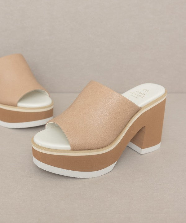 Maren Layered Platform Heel Slides