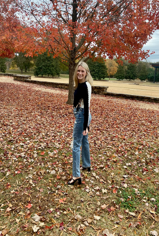 Double Take Crop Sweater