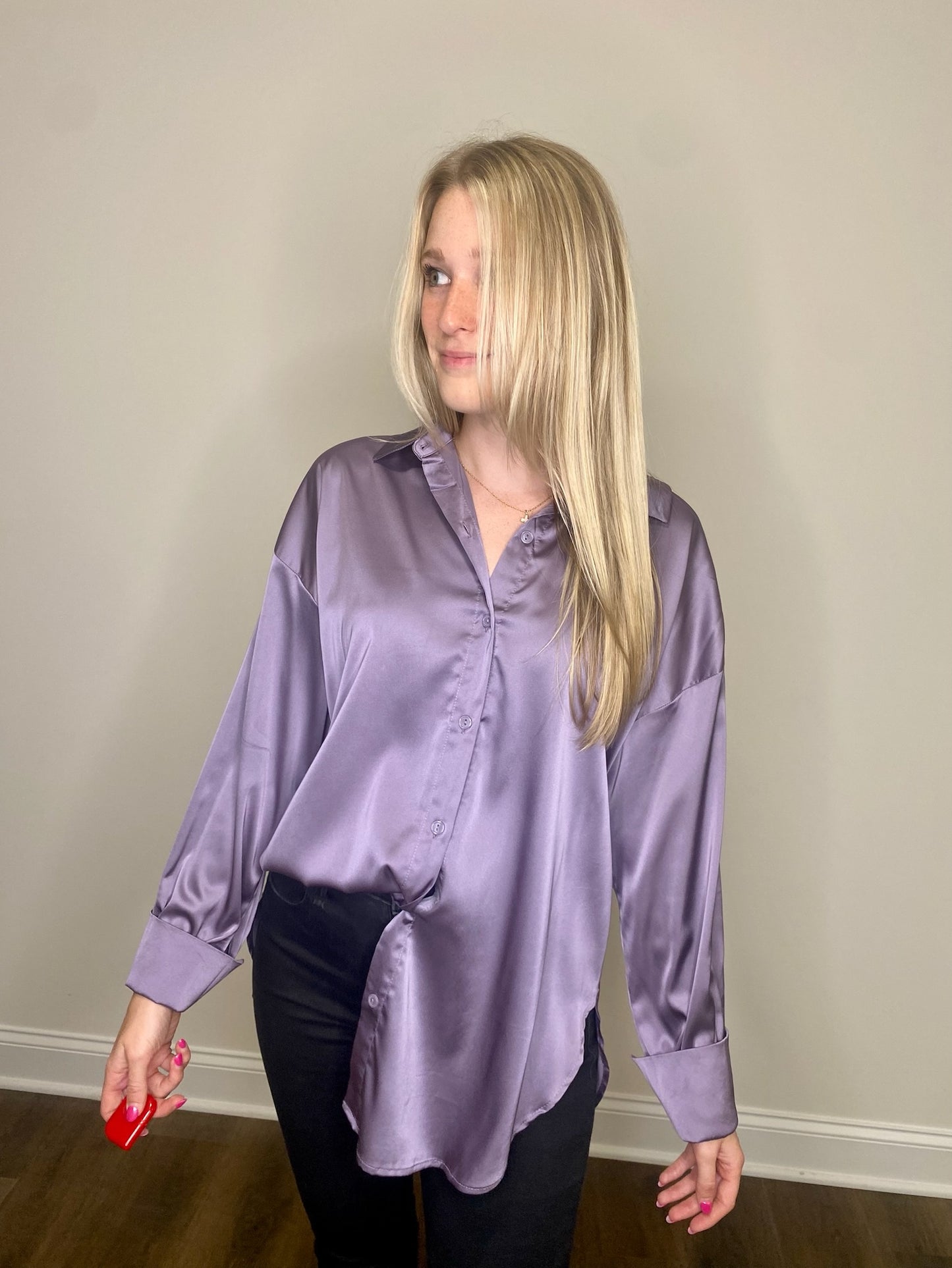 Bellflower Oversized Satin Top